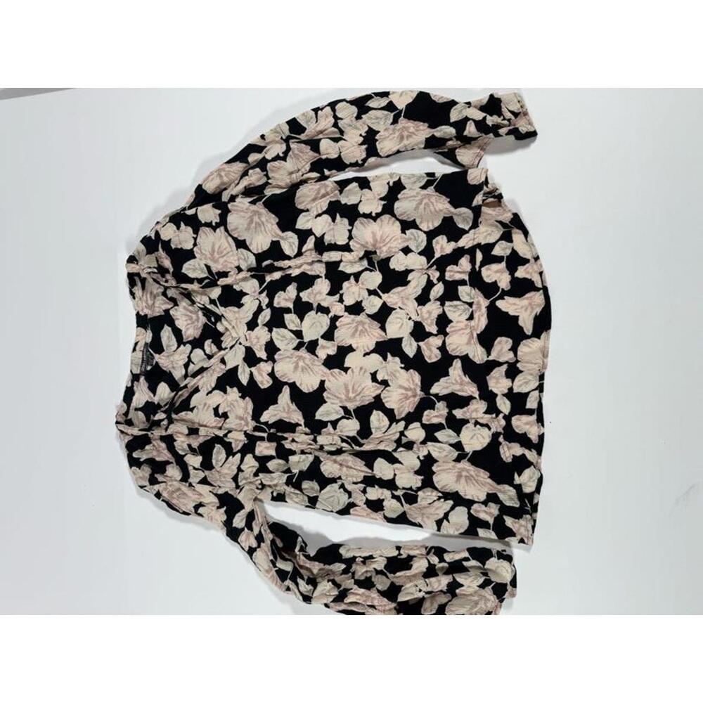 Billabong Floral Long Sleeve V-Neck Top Large